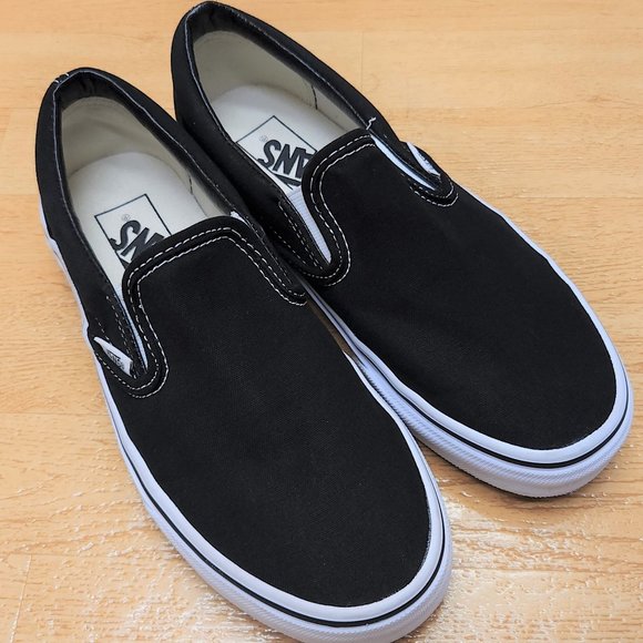 VANS Black/White Slip On Canvas Unisex Women's Size 6.5 / Men's Size 5 Like New - Picture 5 of 9